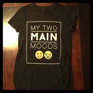 MY TWO MAIN MOODS Emoji Shirt (Black)